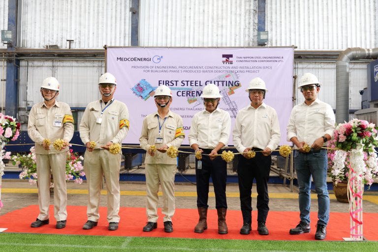 First Steel Cut Ceremony ในโครงการ MEDCO – Bualuang Phase 5