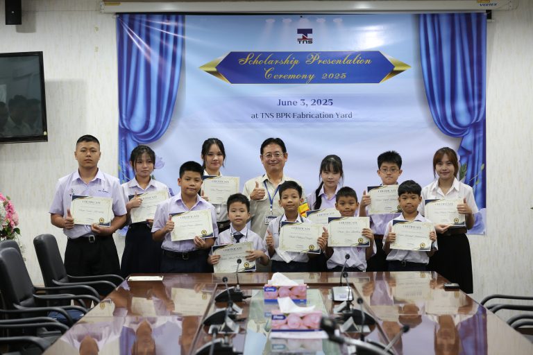 พิธีมอบทุนการศึกษาบุตรพนักงานบริษัท ไทยนิปปอน สตีลฯ ประจำปี 2568