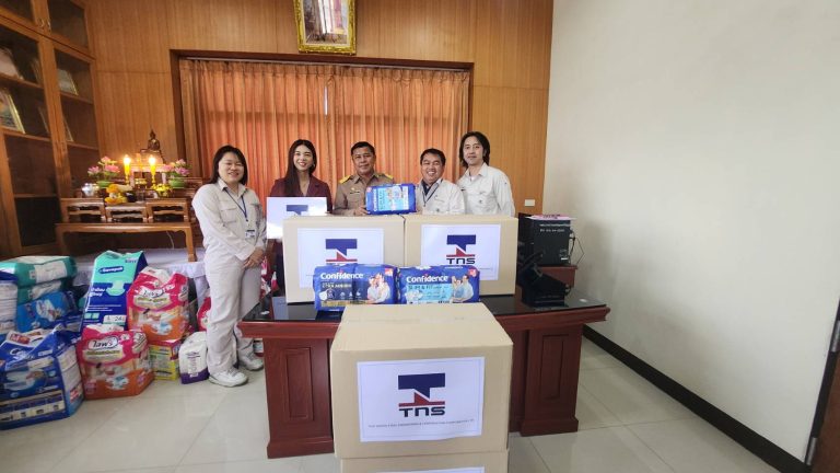 TNS Donates Adult Diapers to Support Elderly in Bang Pakong
